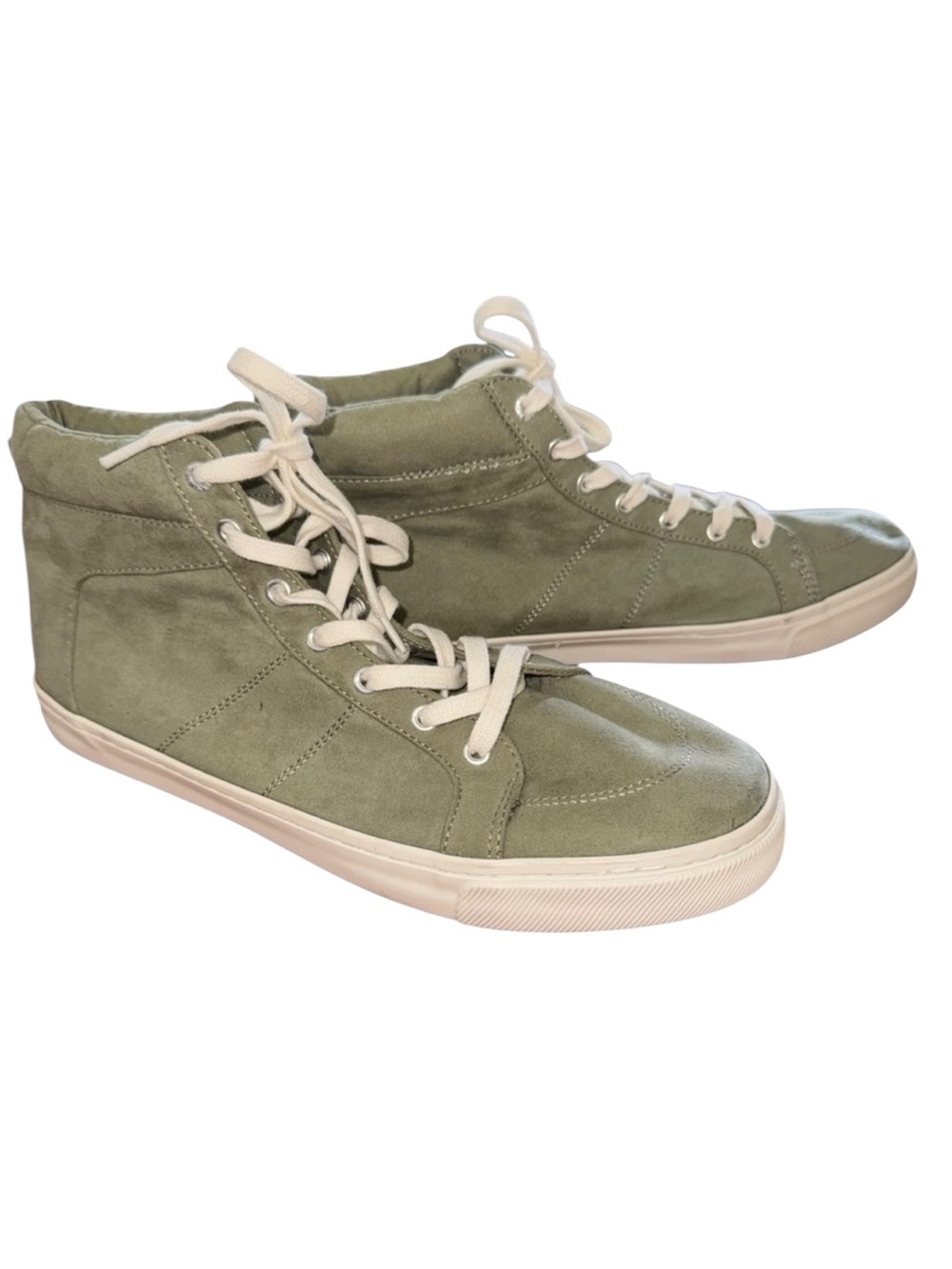 Old Navy Women’s Size 11 Olive Green High Top Sneakers Casual Lace Up Shoes